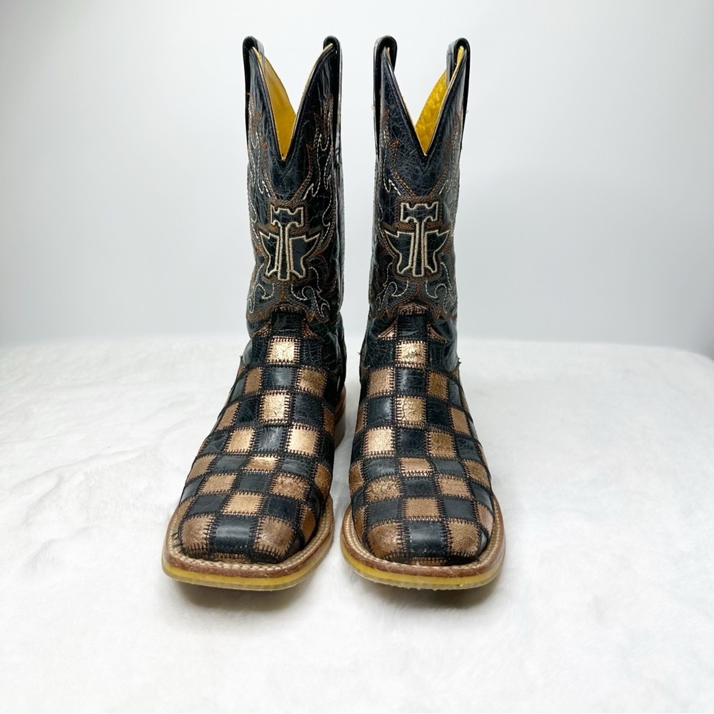 Tin Haul Womens Rose Gold Leather Ooh La La
Black Cowboy Boots Size 6 - Picture 3 of 6